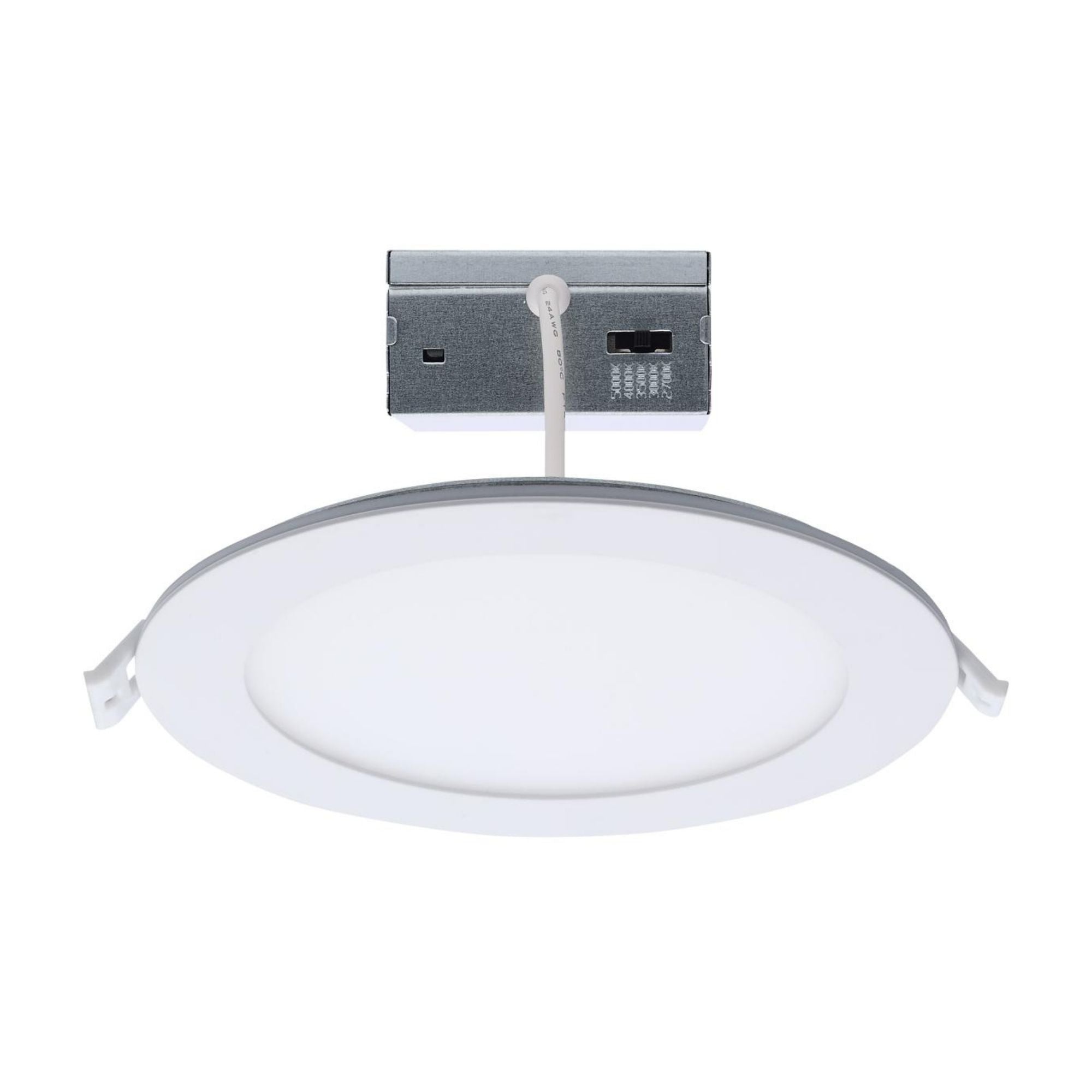6 Inch LED Recessed Downlight with Night Light - 1000 Lumens, Adjustable Color Temperature (2700K-5000K), White Round Trim - Perfect for Bedrooms, Kitchens, and Hallways