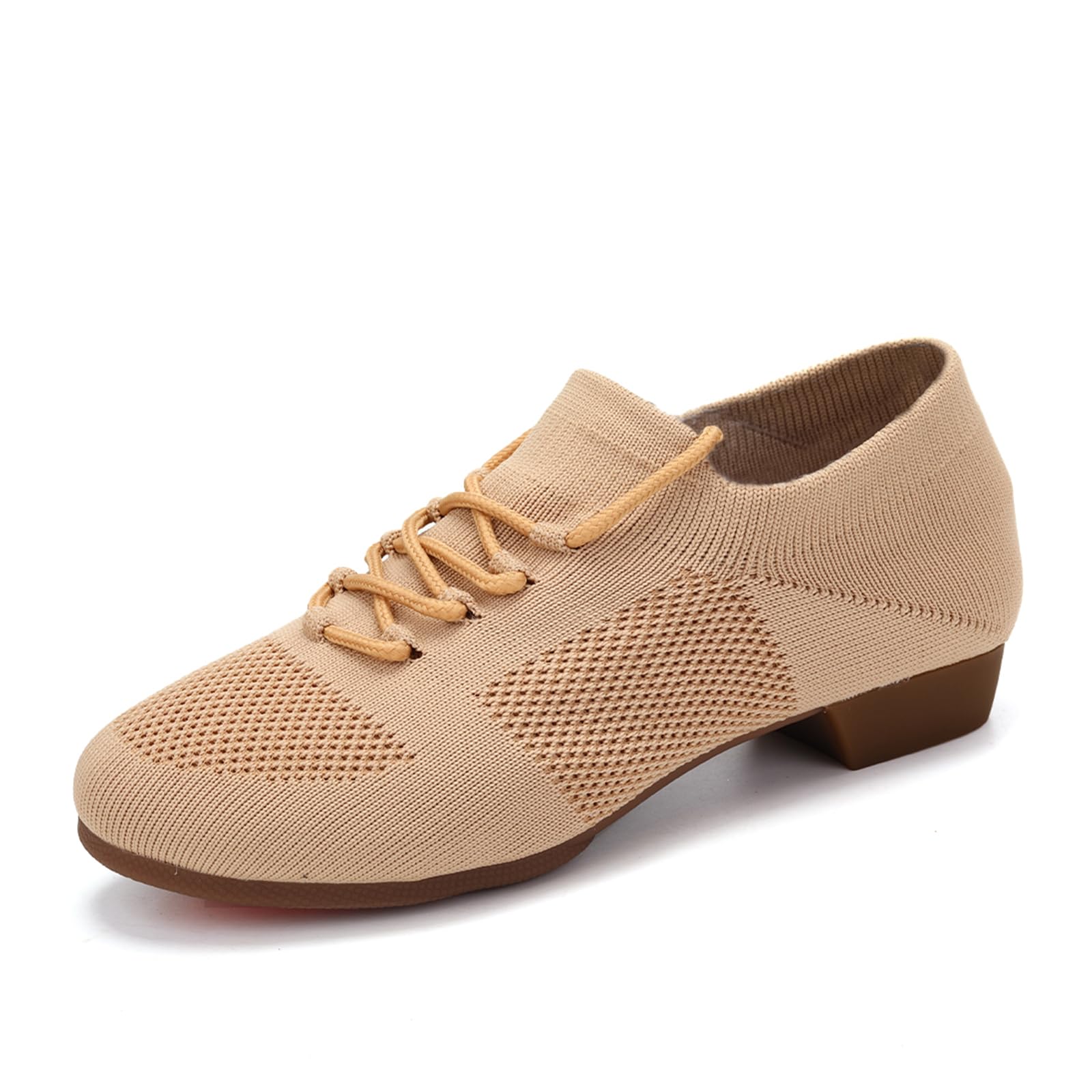 YKXLM Women's Standard Practice Social Dance Sneakers - Low Heel Ballroom Shoes for Beginners | Perfect for Latin, Salsa & Wedding Dance Lessons