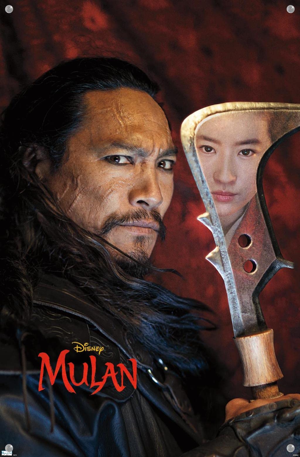 Disney Mulan Bori Khan Wall Poster with Push Pins - Premium Movie Decor for Bedroom, Living Room & Office