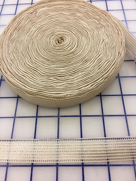 Elastic Invisible Mesh Fabric - 7/8 Inch Beige Color - Sold by The Yard | Perfect for DIY Crafts, Sewing Projects & Costume Making
