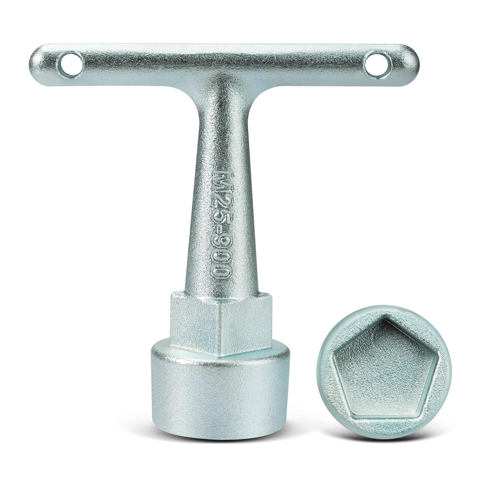 Water Meter Wrench for Pentagon Socket - Heavy Duty Curb Stop Wrench & Water Valve Shut Off Tool - T-Handle Penta Key for Utility Boxes - Perfect for Plumbing Repairs & Emergency Water Shutoffs