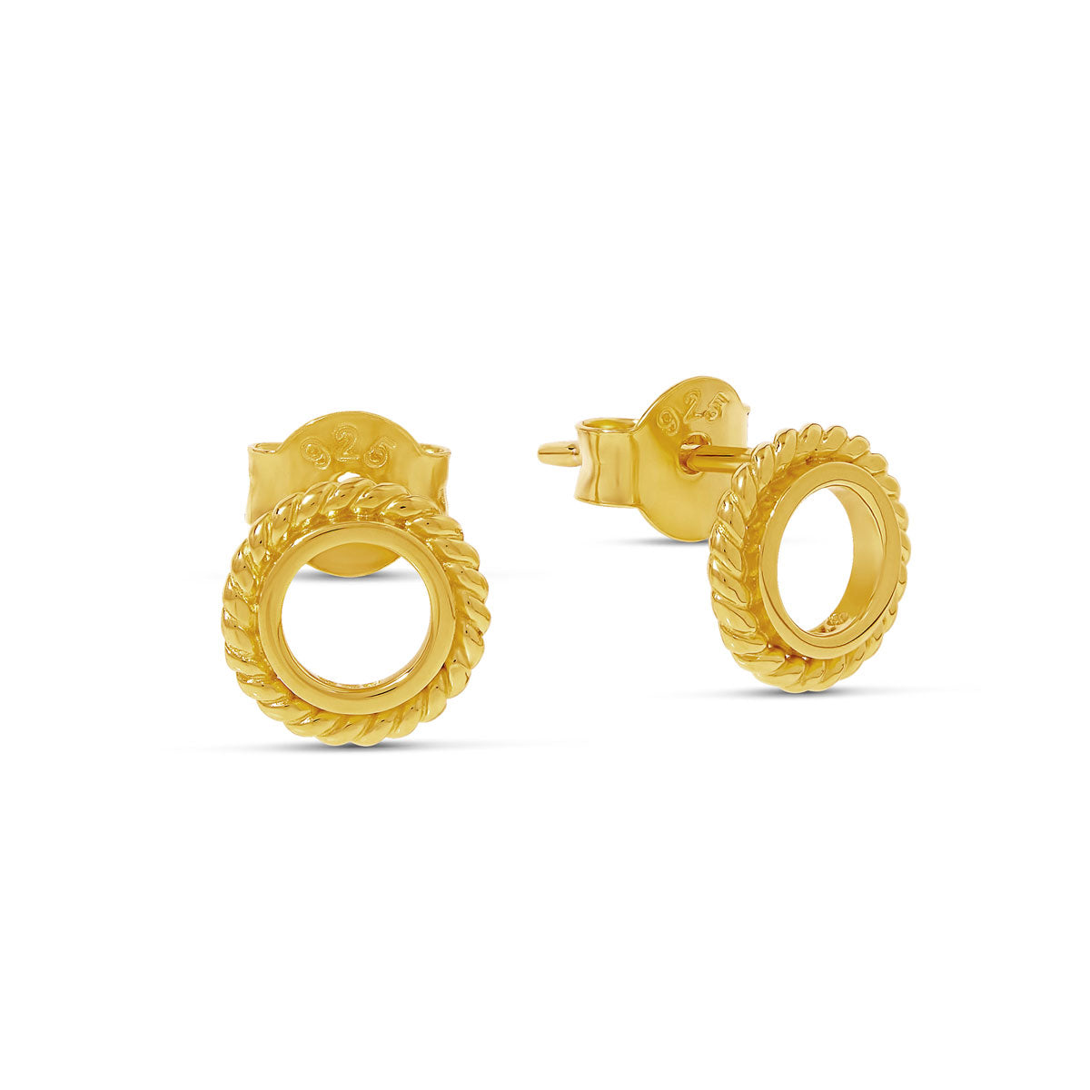 Mehndi Halo Studs Gold - Elegant Gold Plated Earrings for Women, Indian Bridal Jewelry, Perfect for Weddings, Parties & Festivals
