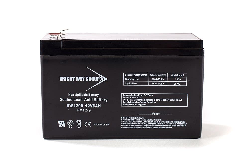 Bright Way 12V 9AH F2 Replacement Battery for CyberPower CP685AVRG UPS - Backup Power Supply for Home/Office Electronics, Emergency Power Outage Protection