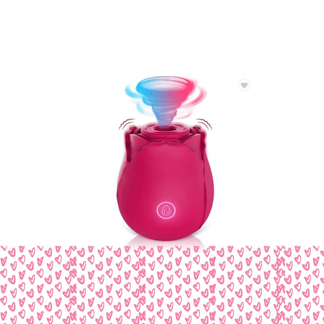 G Spot Nipples Rose Vibrator and Sucker - Dual Stimulation Clitoral & Nipple Suction Toy for Women, Perfect for Couples Play & Solo Pleasure