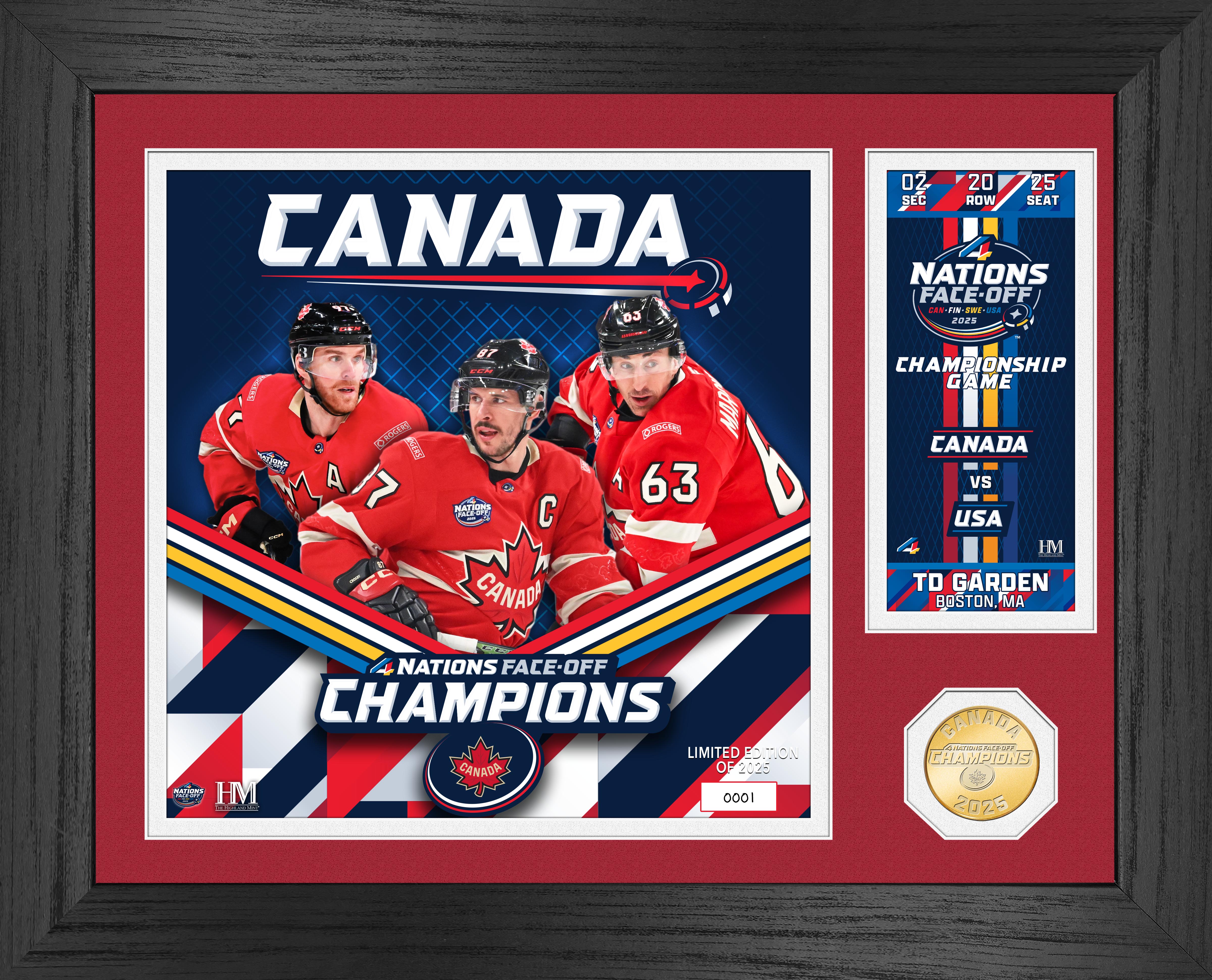 2025 Team Canada 4 Nations Face Off Champions Commemorative Bronze Coin - Limited Edition Collectible for Hockey Fans & Sports Memorabilia Enthusiasts | Perfect for Display Cases, Gift Giving, and Sports Collections