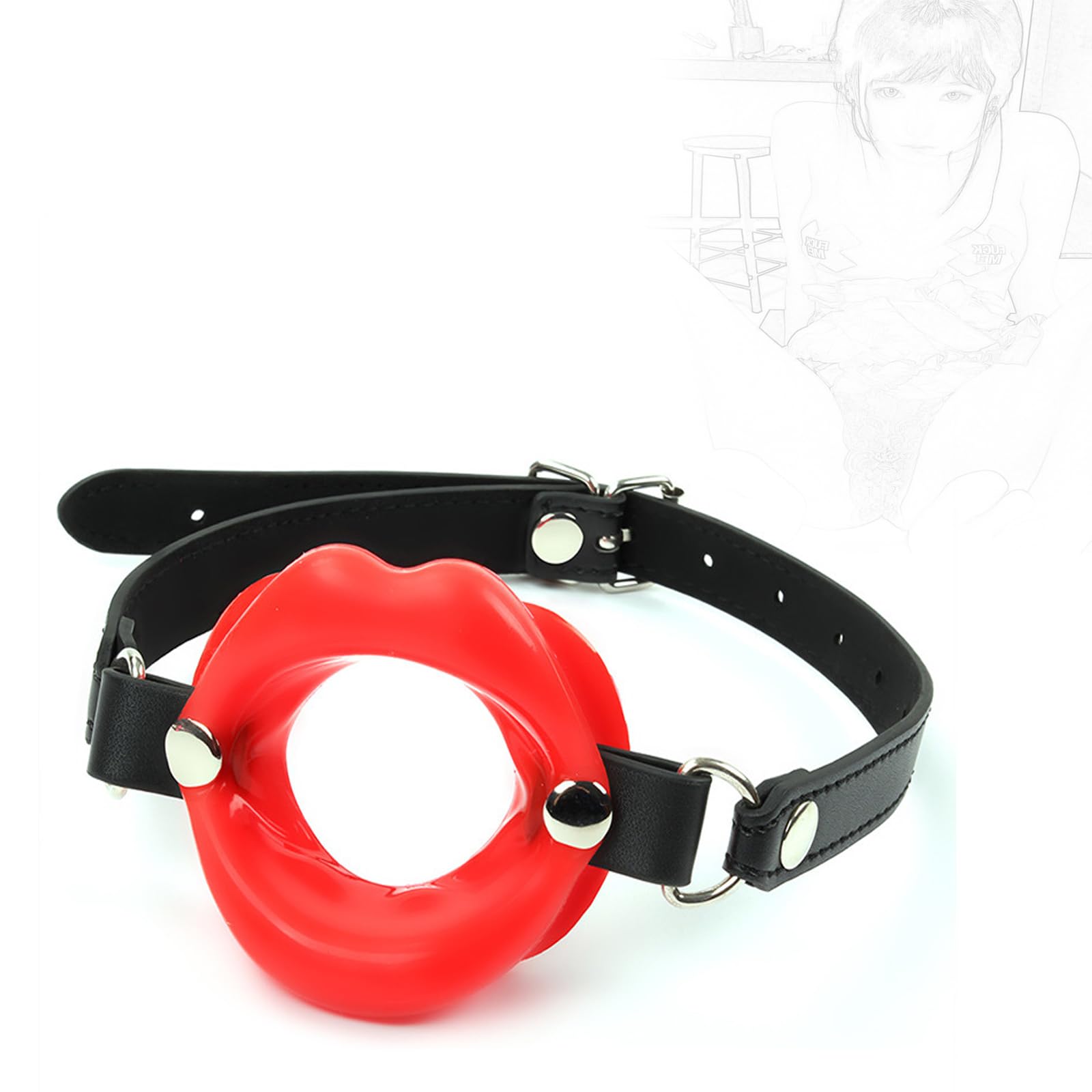 YUFENG2 Adjustable Gag with Mouth Opening - Oral Restraint Device for BDSM & Deep Throat Training - Silicone Gag Ball, Mouth Spreader & Retainer for Adults - Perfect for Couples Play & Sensory Exploration