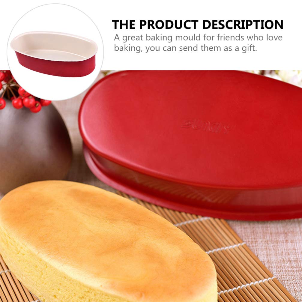1pc Oval Baking Mold for Cheesecake, Bread & DIY Cakes - Non-Stick Baking Tray & Bread Pan - Perfect for Home Baking, Party Desserts & Gift Ideas