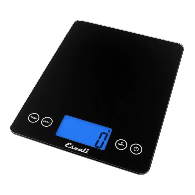 Escali XL Arti Glass Digital Kitchen Scale - 22lb Capacity, Precise Weight Measurement for Cooking & Baking, Black - Perfect for Home Chefs & Bakers