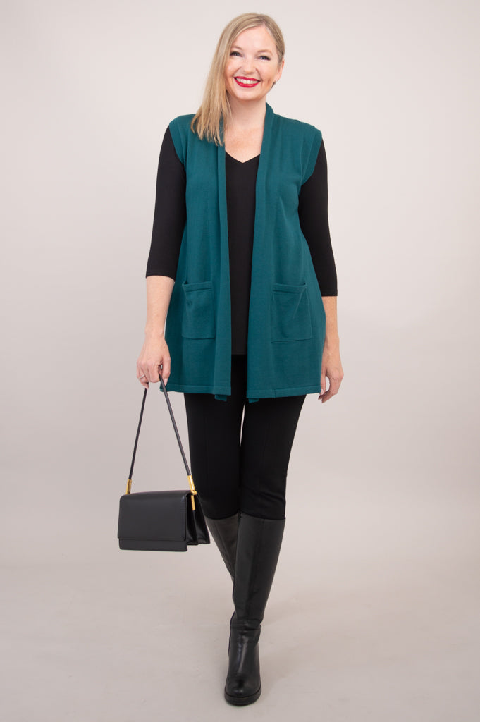 Stylish Jude Cardigan in Teal - Soft Cotton Knit Sweater for Women | Perfect for Casual Outfits, Office Wear & Cozy Evenings