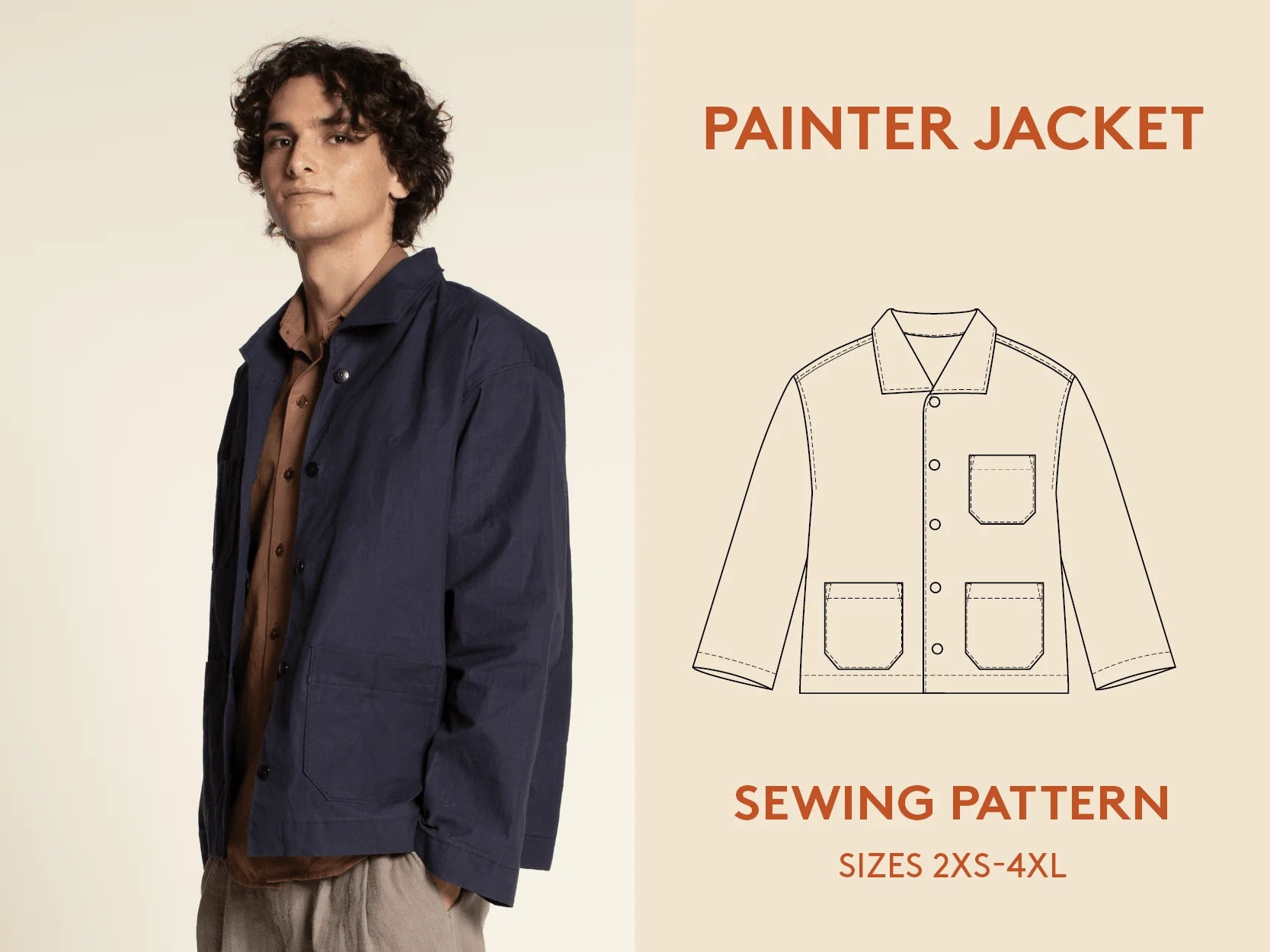 Wardrobe By Me Painter Jacket - Unisex Denim Workwear for Artists & DIY Enthusiasts | Perfect for Painting, Crafting & Outdoor Activities