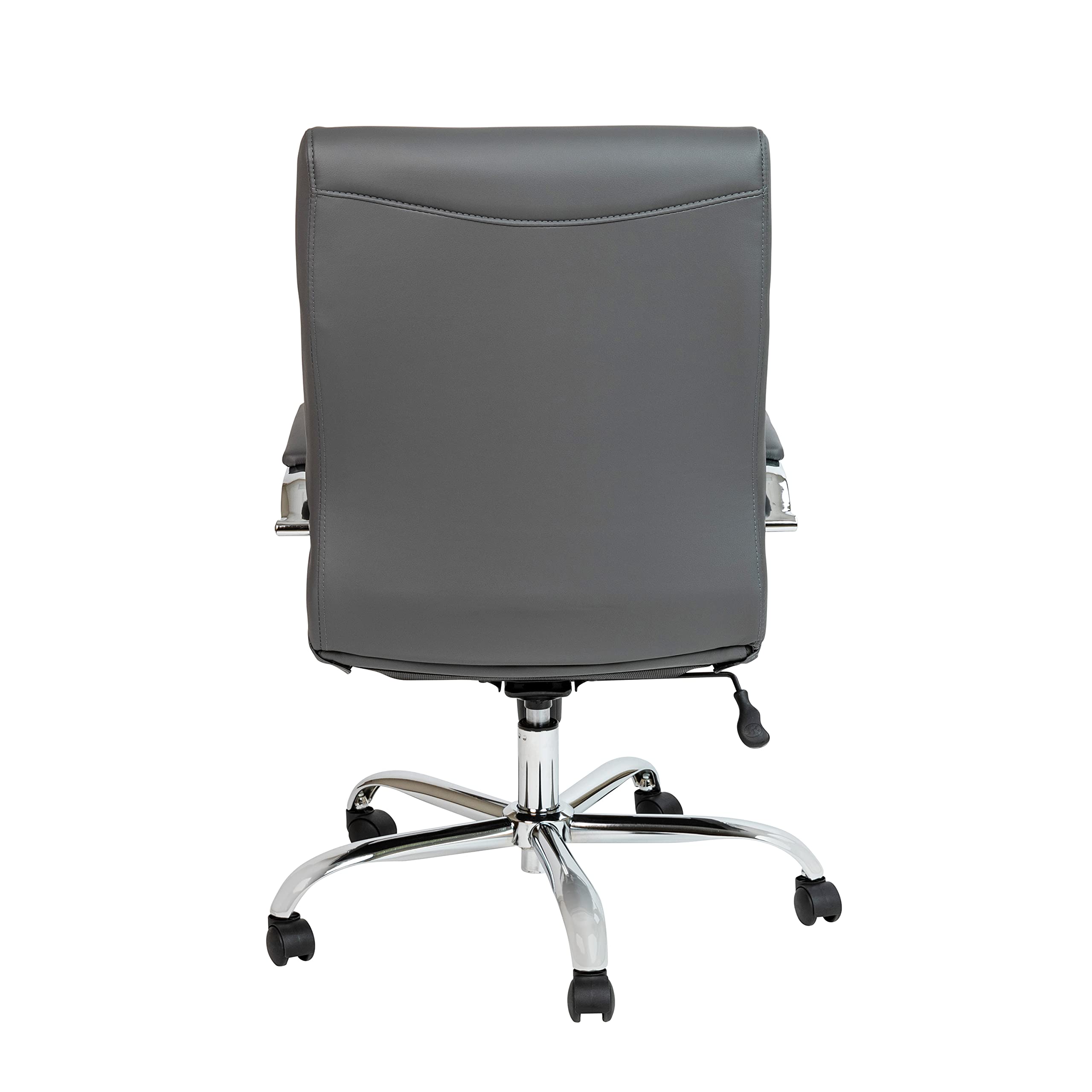 Whitney Mid-Back Swivel Office Chair - Adjustable Height, Padded Seat & Armrests for Home & Office