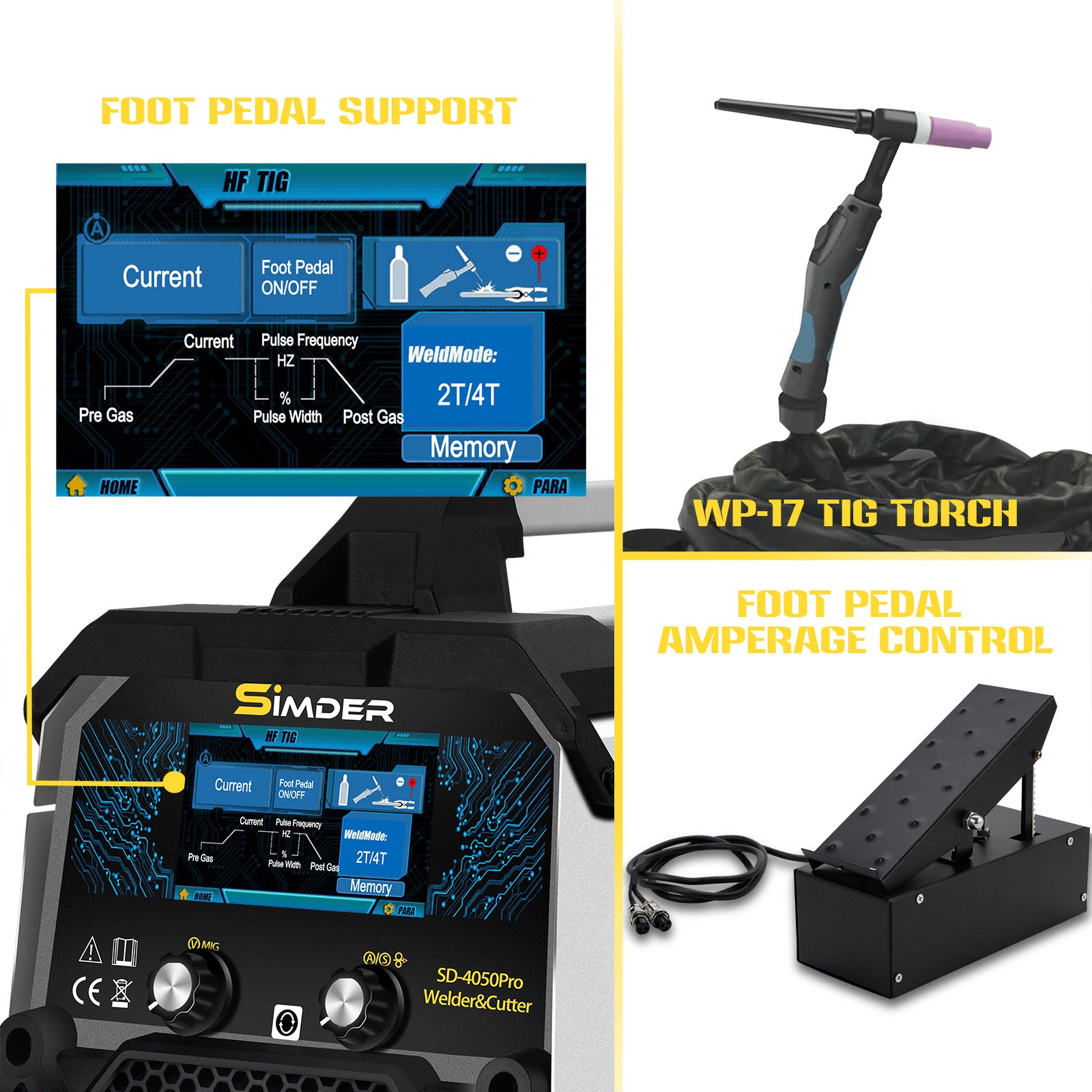 SSimder Upgraded SD 4050Pro (2024) 10-in-1 Aluminum Welder & Cutter Kit - Professional Metal Fabrication Tool for DIY, Automotive Repair & Home Improvement Projects