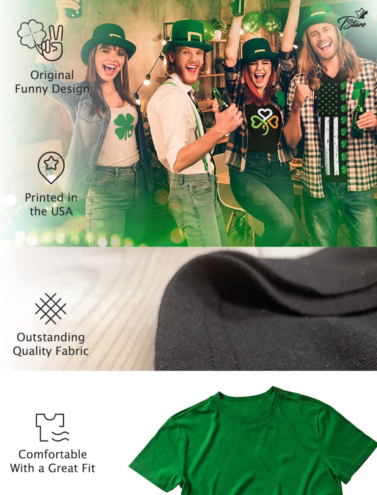 St. Patrick's Day Shirts for Men - Irish Shamrock & Lucky Clover Graphic Tees - Perfect for St. Patty's Parties & Irish-Themed Events