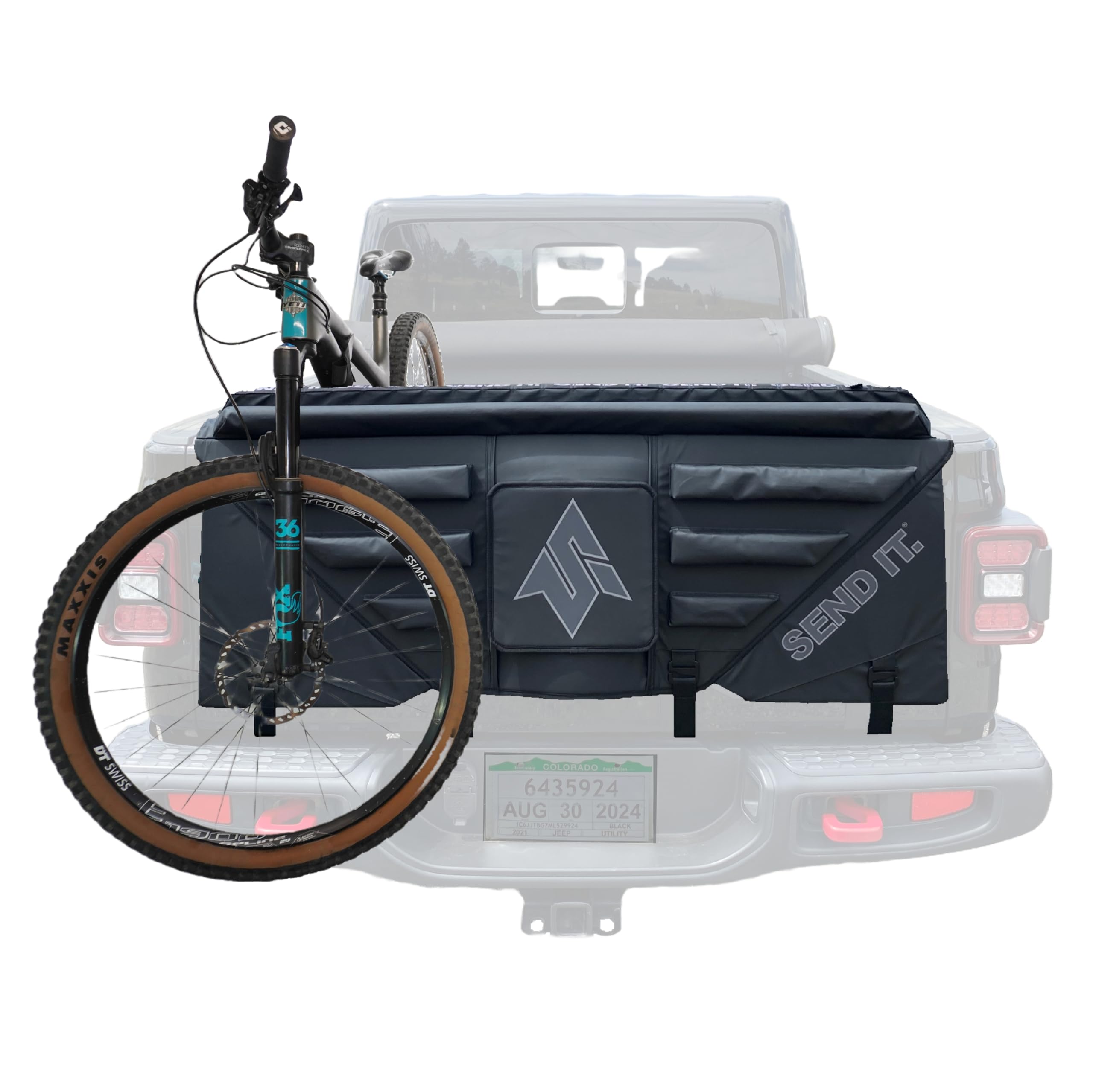 High Roller Tailgate Bike Pad V2 - Durable Truck Tailgate Pad for Mountain Bikes, BMX, Ebikes - Compact Bike Rack Accessory for Secure Transport | Perfect for Off-Road Adventures & Cycling Trips
