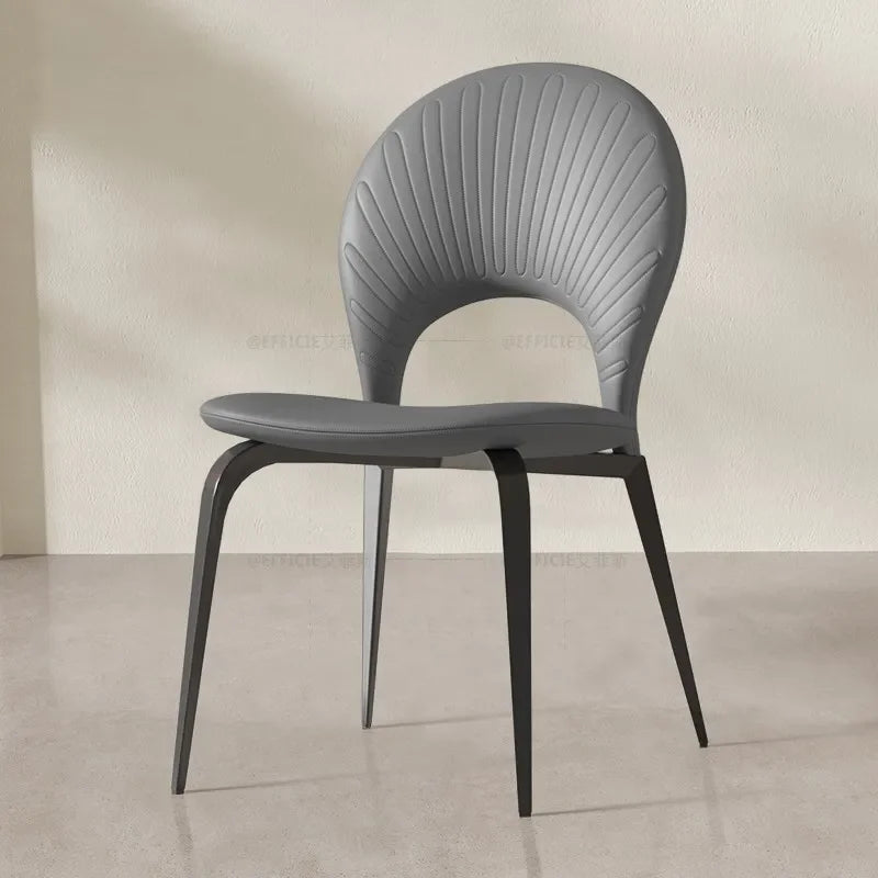 Premium Leather & Wood Dining Chair - Modern Comfort for Home, Restaurant & Office Use