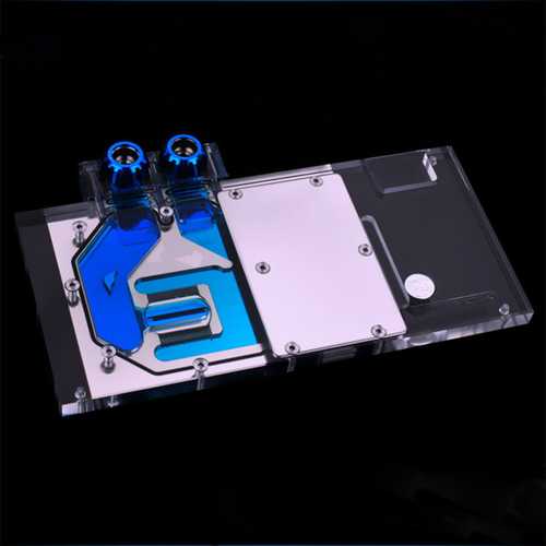 Bykski N-GX98-X GPU Water Cooling Block with RGB Lighting - PMMA & Copper for GTX 980 - High Performance PC Liquid Cooling System for Gaming & Overclocking