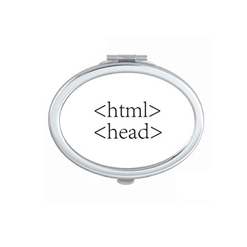 DIYthinker Programmer Statement HTML Mirror - Portable Folding Double-Sided Makeup Glasses for Coding & Cosmetics | Perfect for Programmers, Web Developers & Travel Makeup