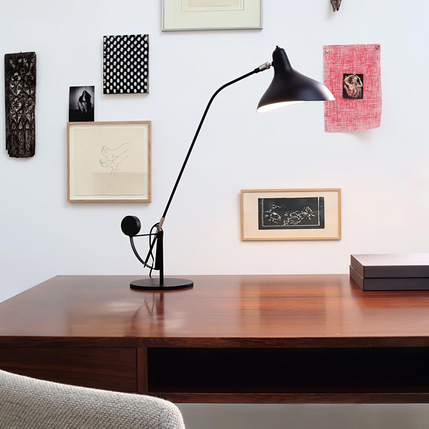 Oculus Arm Table Lamp - Adjustable LED Desk Light for Reading, Office & Bedroom - Modern Task Lighting for Home & Workspace