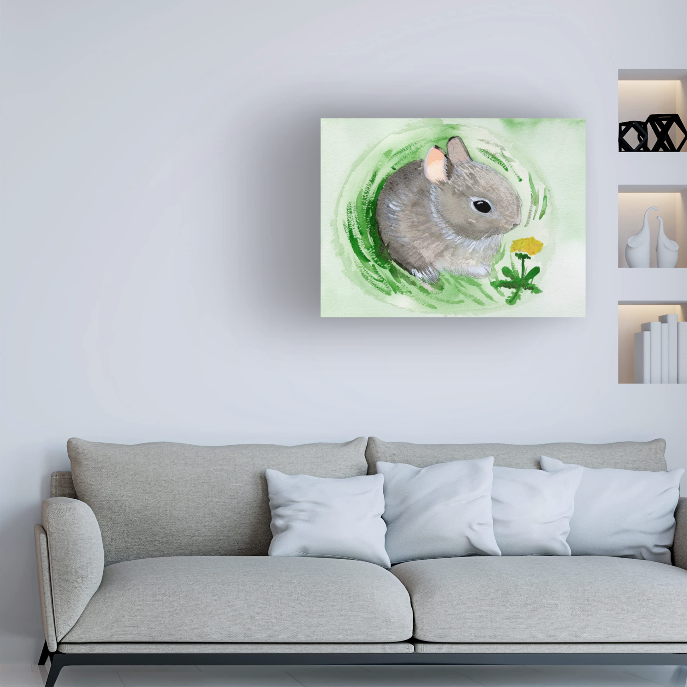 Trademark Fine Art 'Baby Spring Animals VI' Canvas Wall Art by Alicia Ludwig - Perfect for Nursery, Kids Room & Spring Home Decor