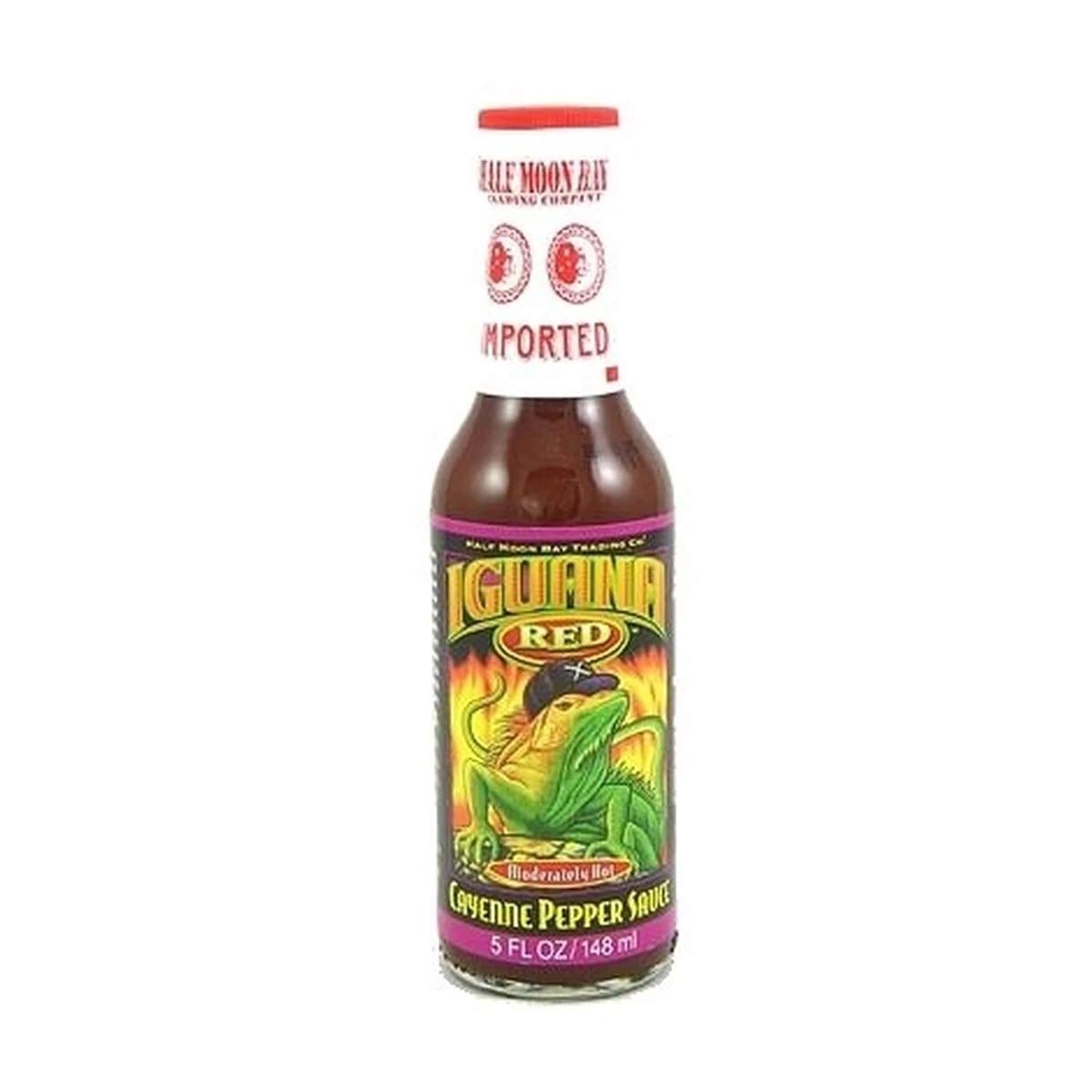 Spicy Iguana Red Cayenne Pepper Hot Sauce - 5 oz Bottle | Premium Gourmet Hot Sauce for Tacos, Wings & BBQ | Gluten-Free & Vegan Friendly
