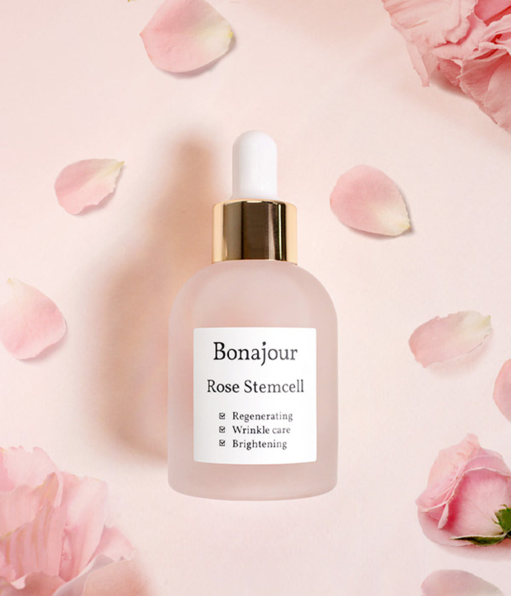 Bonajour Rose Stem Cell Ampoule 30ml - Hydrating Facial Serum for Glowing Skin | Perfect for Daily Skincare & Anti-Aging Routine