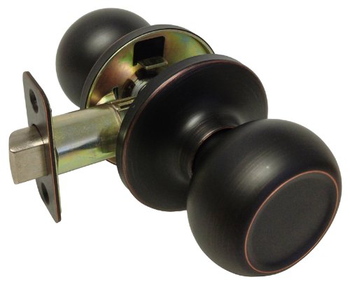 10-Piece Dark Oil Rubbed Bronze Round Door Knob Set - Classic Passage Door Handles for Hallway & Closet (5765DBR) - Perfect for Home, Office & Interior Decor Upgrade