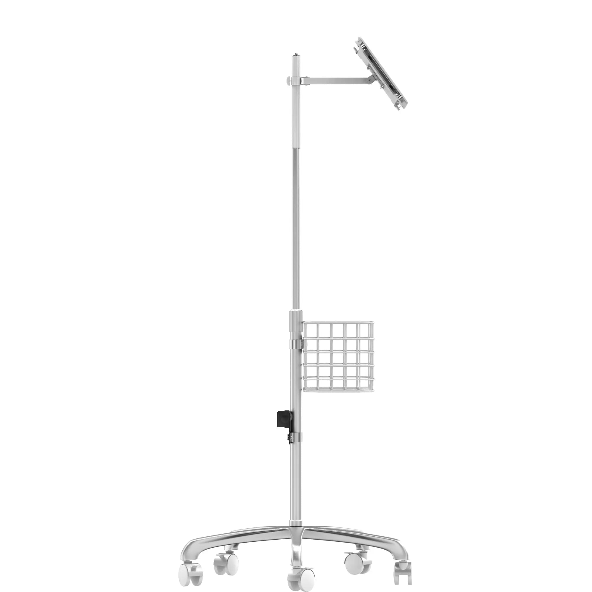 Medical Rolling Cart with Adjustable Articulating Arm & Accessories - Portable Hospital Utility Cart for Nurses, Doctors & Clinics - Ideal for IV Stands, Medical Equipment & Supplies Organization