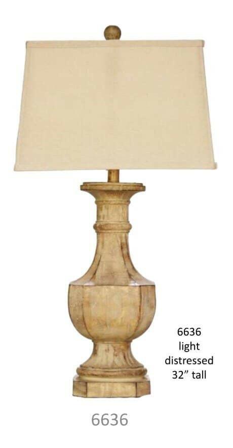 Vintage Distressed Table Lamp - H&H Lamp 6636 for Farmhouse, Rustic & Industrial Decor - Perfect for Living Room, Bedroom & Office Lighting