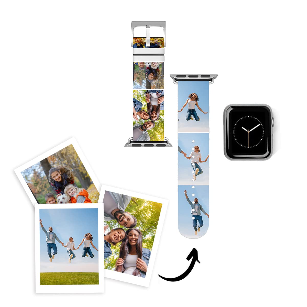 Custom Apple Watch Bands for Series 7/6/SE/5/4/3/2/1 - Soft Silicone Replacement Strap for Men & Women - Perfect for Workouts & Daily Wear