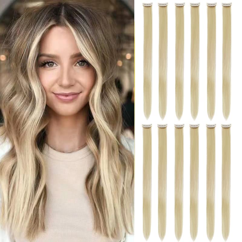 Beige Blonde color 12 packs clip in