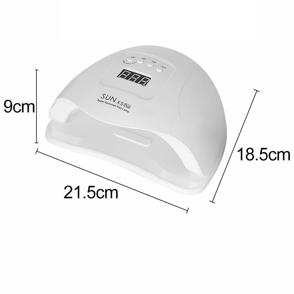 Professional 80W LED/UV Nail Lamp for Gel Polish Curing - Fast Drying Manicure & Pedicure Light for Home & Salon Use
