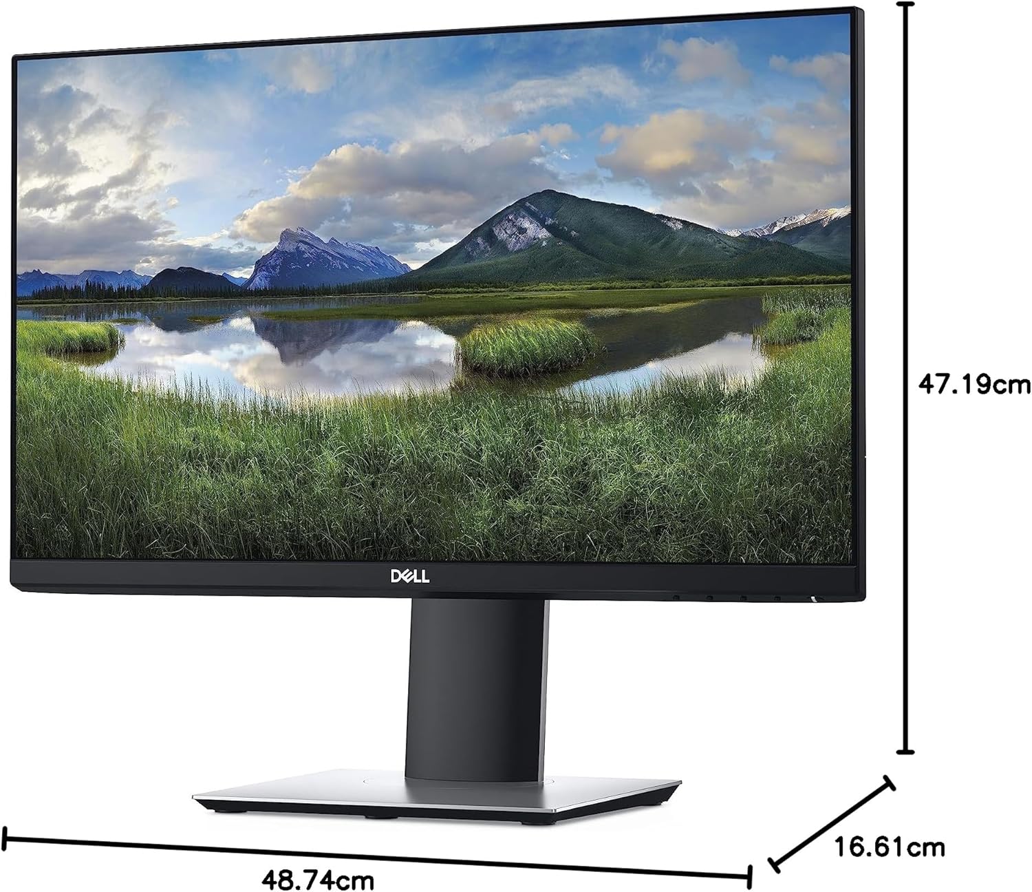 Dell P2219H 22 Inch IPS LED Monitor - Full HD 1080p, 60Hz, 5ms Response Time - HDMI, DisplayPort, VGA - Black (Certified Refurbished Grade A) - Perfect for Home Office, Gaming & Workstations - 90 Day Warranty
