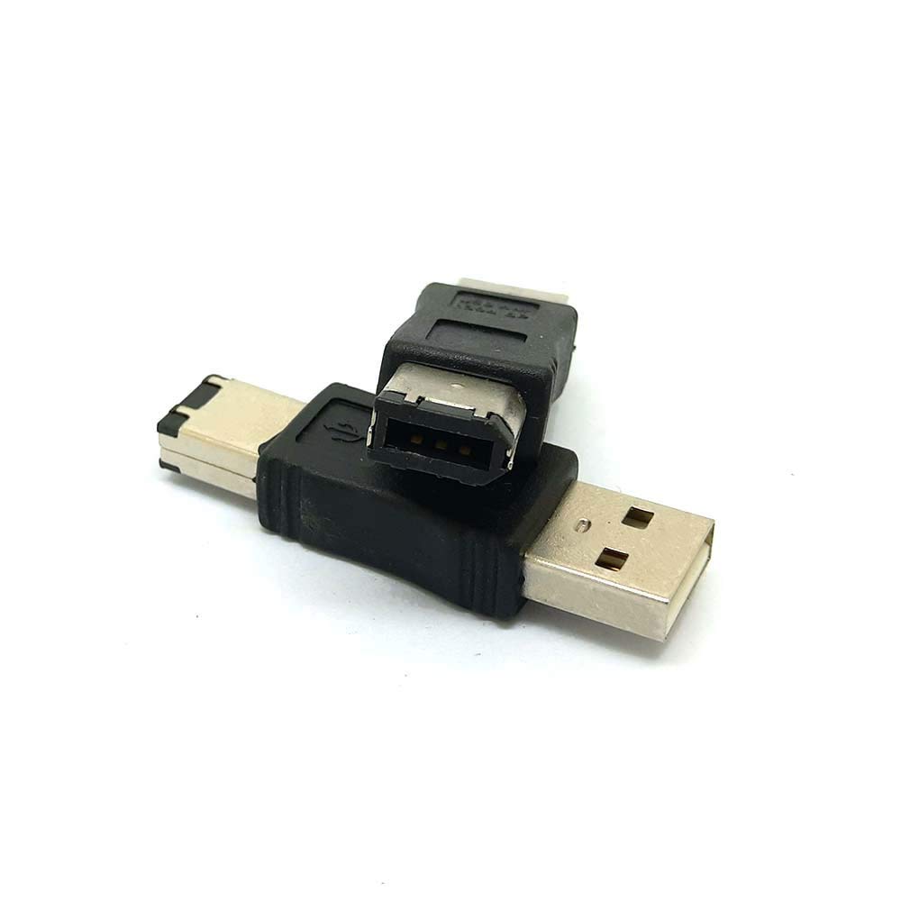 Firewire IEEE 1394 to USB Adapter - 6 Pin Male to USB A Male Converter Cable for Mac, PC, Cameras & Digital Devices - Transfer Data Between Legacy Firewire and Modern USB Devices