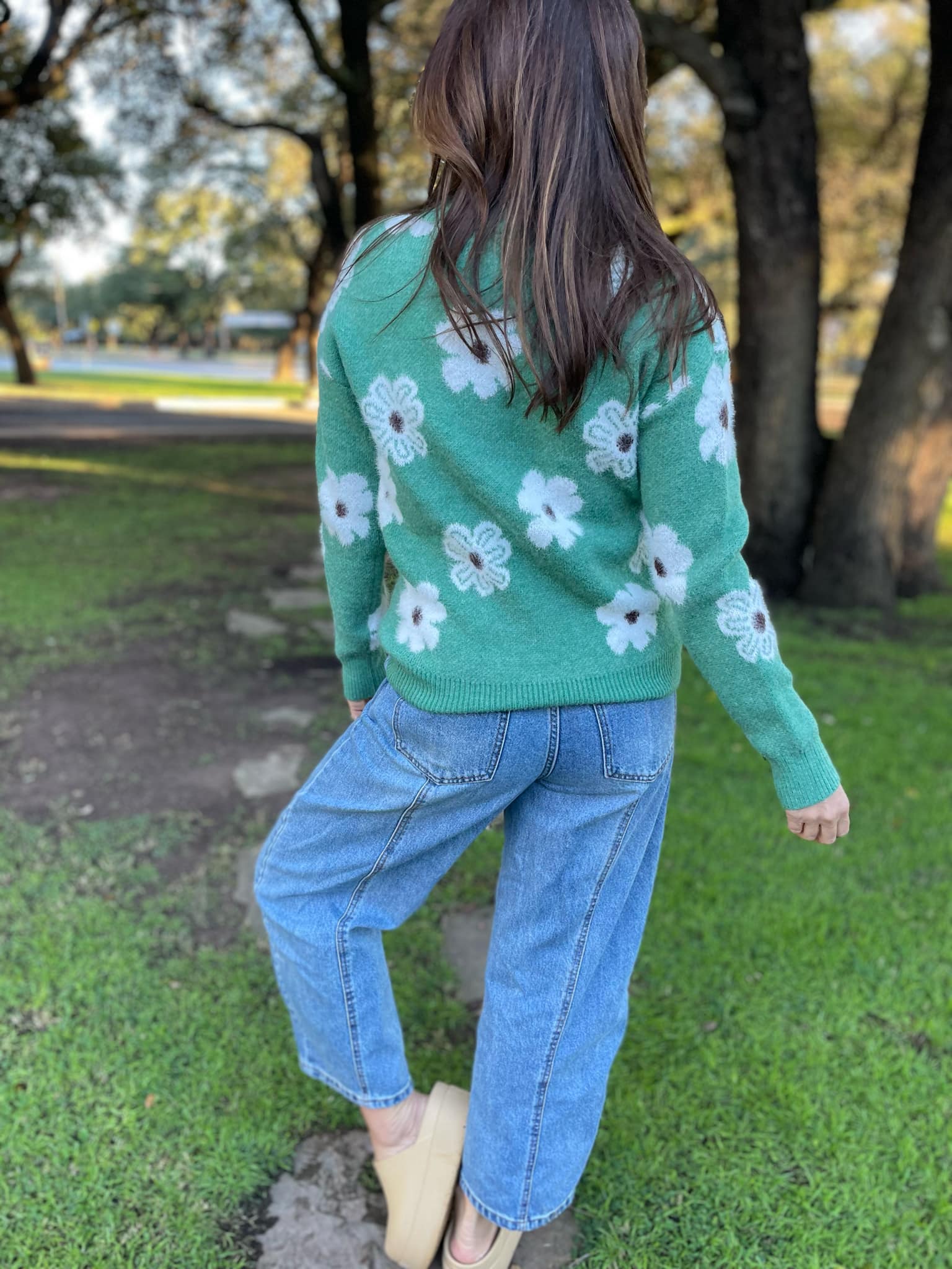 PREORDER: Stylish Flower Powered Half Zip Sweater for Women - 4 Trendy Colors | Perfect for Casual Outfits, Spring Layering & Outdoor Activities