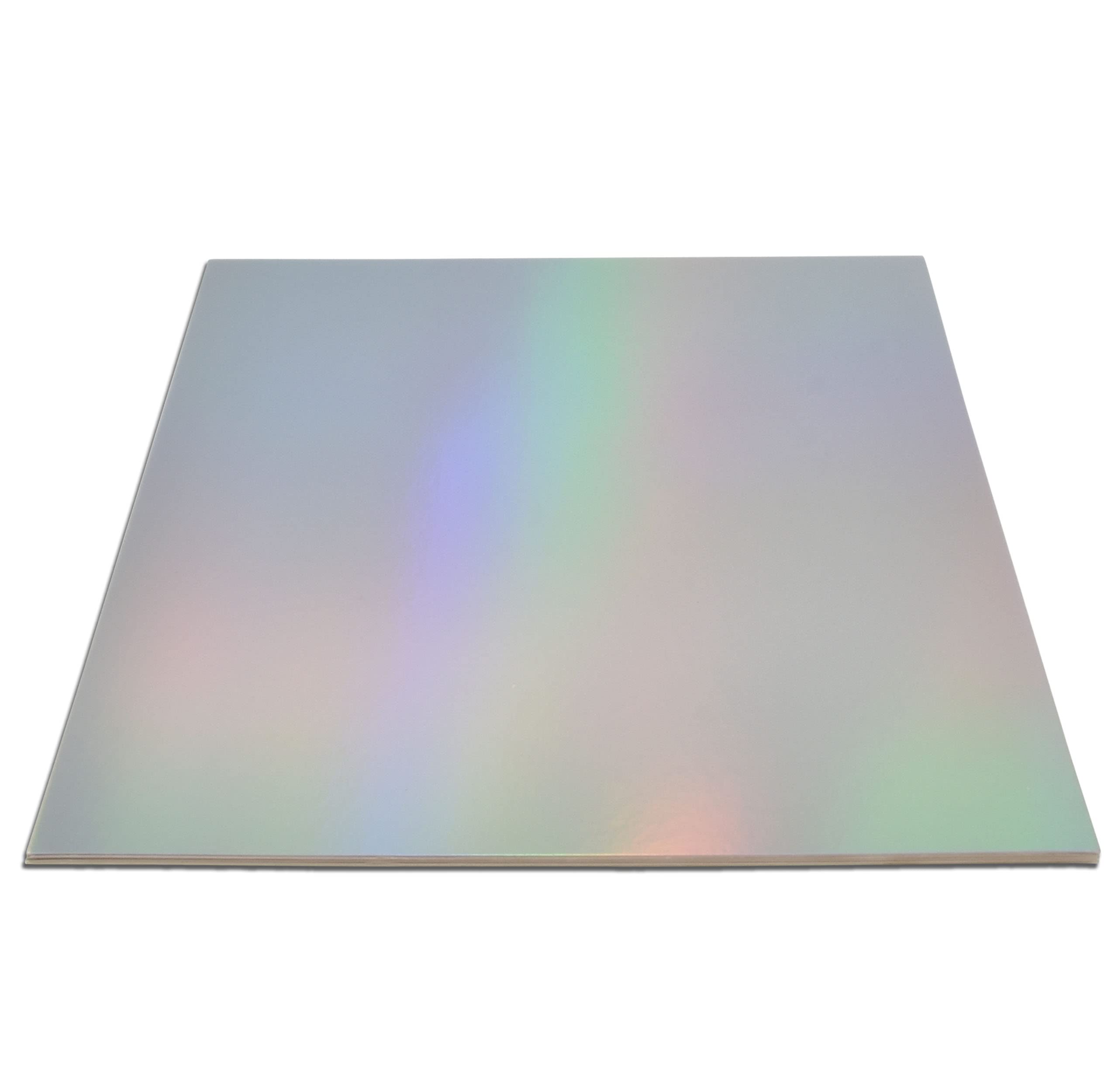 50-Pack Metallic Holographic Cardstock Sheets - Shiny Iridescent Mirror Paper for DIY Crafts, Scrapbooking & Card Making - 8.5