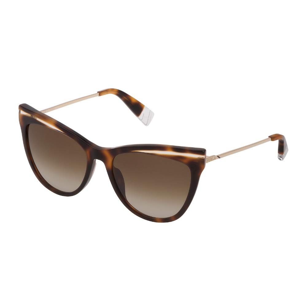 Furla SFU 349 Tortoise Sunglasses - Classic Retro Style UV Protection Eyewear for Women - Perfect for Beach, Driving & Outdoor Activities