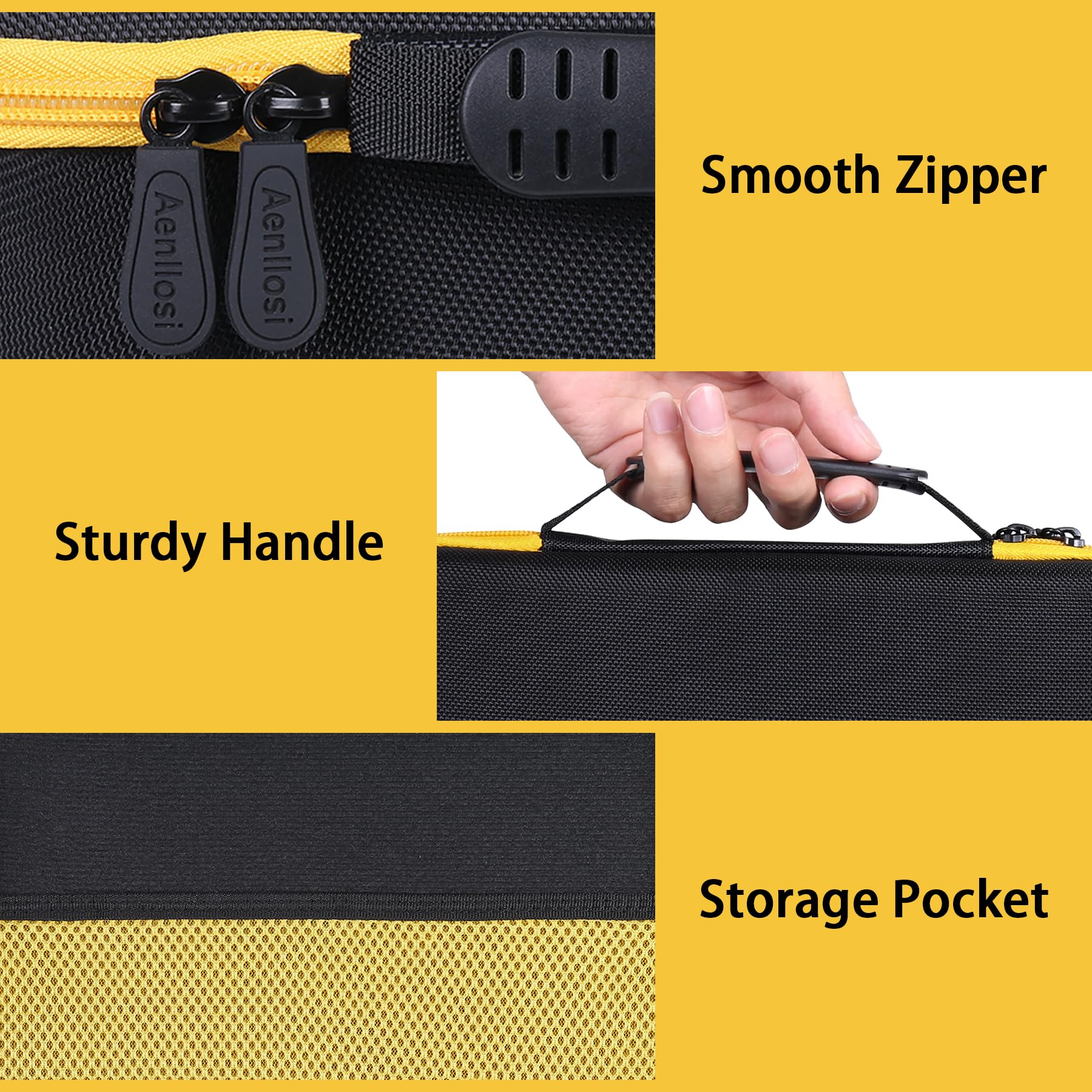 Aenllosi Heavy Duty Hard Carrying Case Replacement for SEEKONE 1800W Heat Gun - Durable Hot Air Gun Kit with Variable Temperature Control & 165PCS Heat Shrink Tubes - Perfect for DIY Projects, Electronics Repair, and Home Improvement