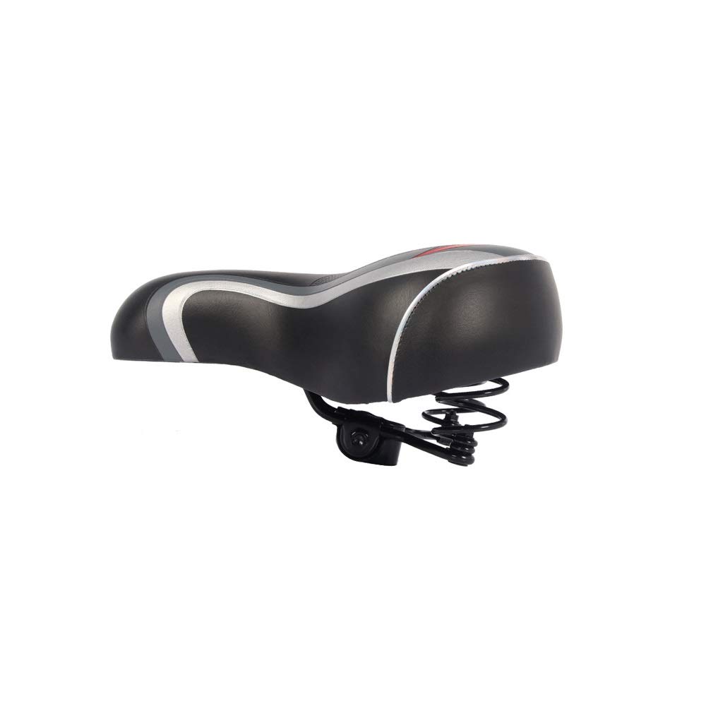 Premium Comfort Bike Seat - Thickened Wide Soft Cushion with Shockproof Design for Extra Comfort - Ideal for MTB, Mountain Bike, Folding Bike, Road Bike & Exercise Bikes - Perfect for Long Rides, Commuting & Indoor Cycling (Black)