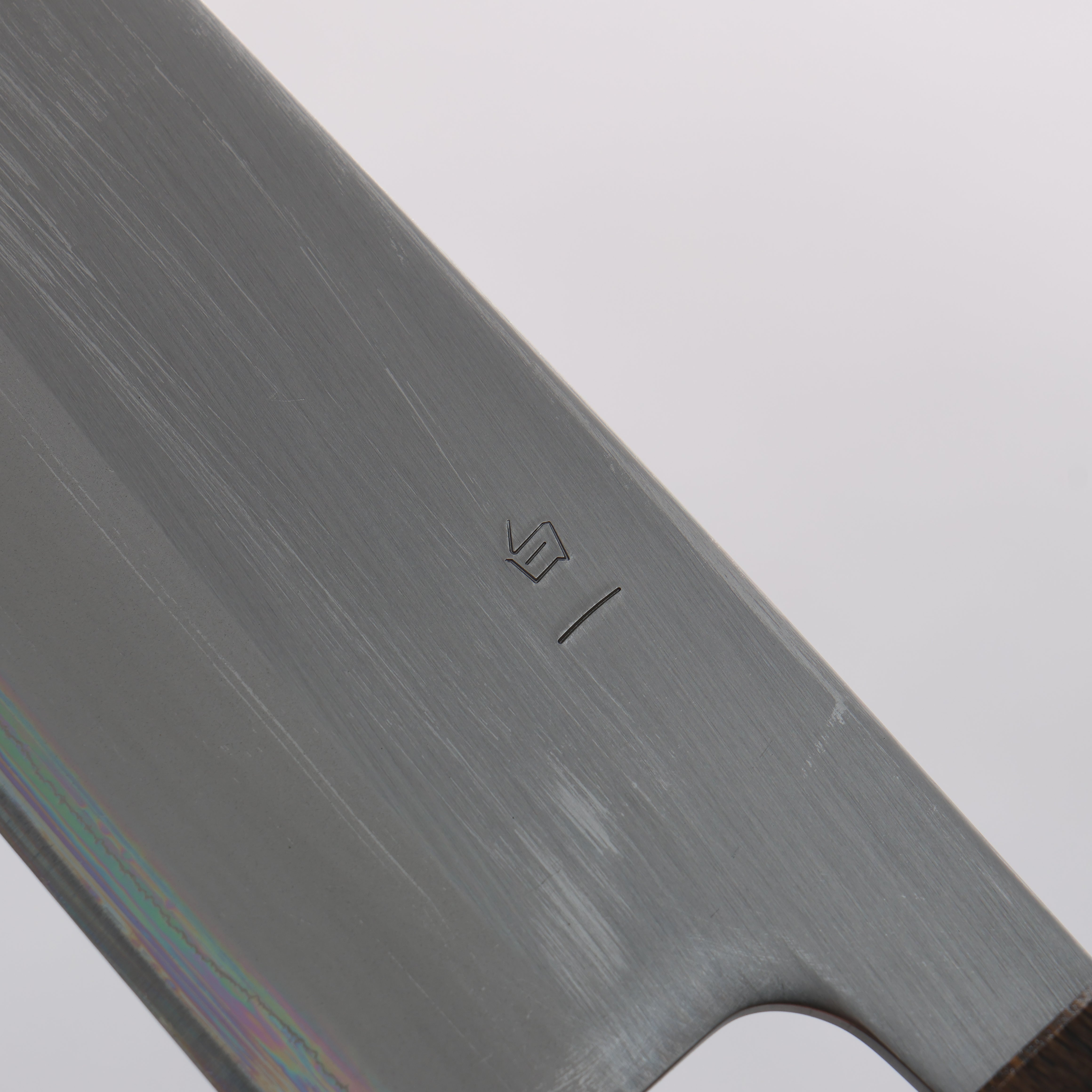 Premium OUL White Steel No.1 Santoku Knife 165mm with Burnt Oak Handle - Japanese Kitchen Knife for Professional Chefs & Home Cooking, Perfect for Slicing, Dicing & Chopping Vegetables, Meat & Fish