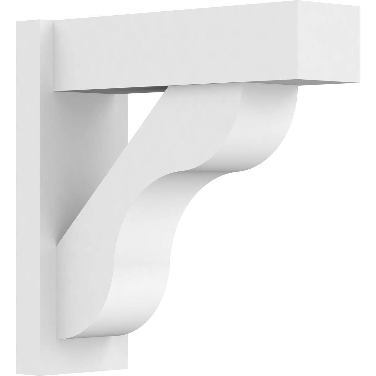 Ekena Millwork OUTP07X20X20CAR05 Carmel Architectural Grade PVC Outlooker with Block Ends - 7