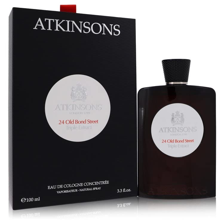 24 Old Bond Street Triple Extract Cologne for Men - Premium Eau de Cologne Concentree Spray, 3.3 oz - Long-Lasting & Luxurious Fragrance for Work, Date Night & Special Occasions