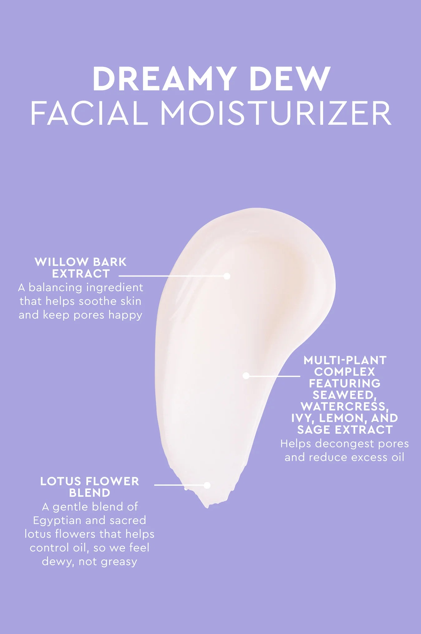 Dreamy Dew Oil-Free Facial Cream by Florence - Hydrating & Lightweight Moisturizer for Glowing Skin | Perfect for Daily Skincare & Makeup Prep