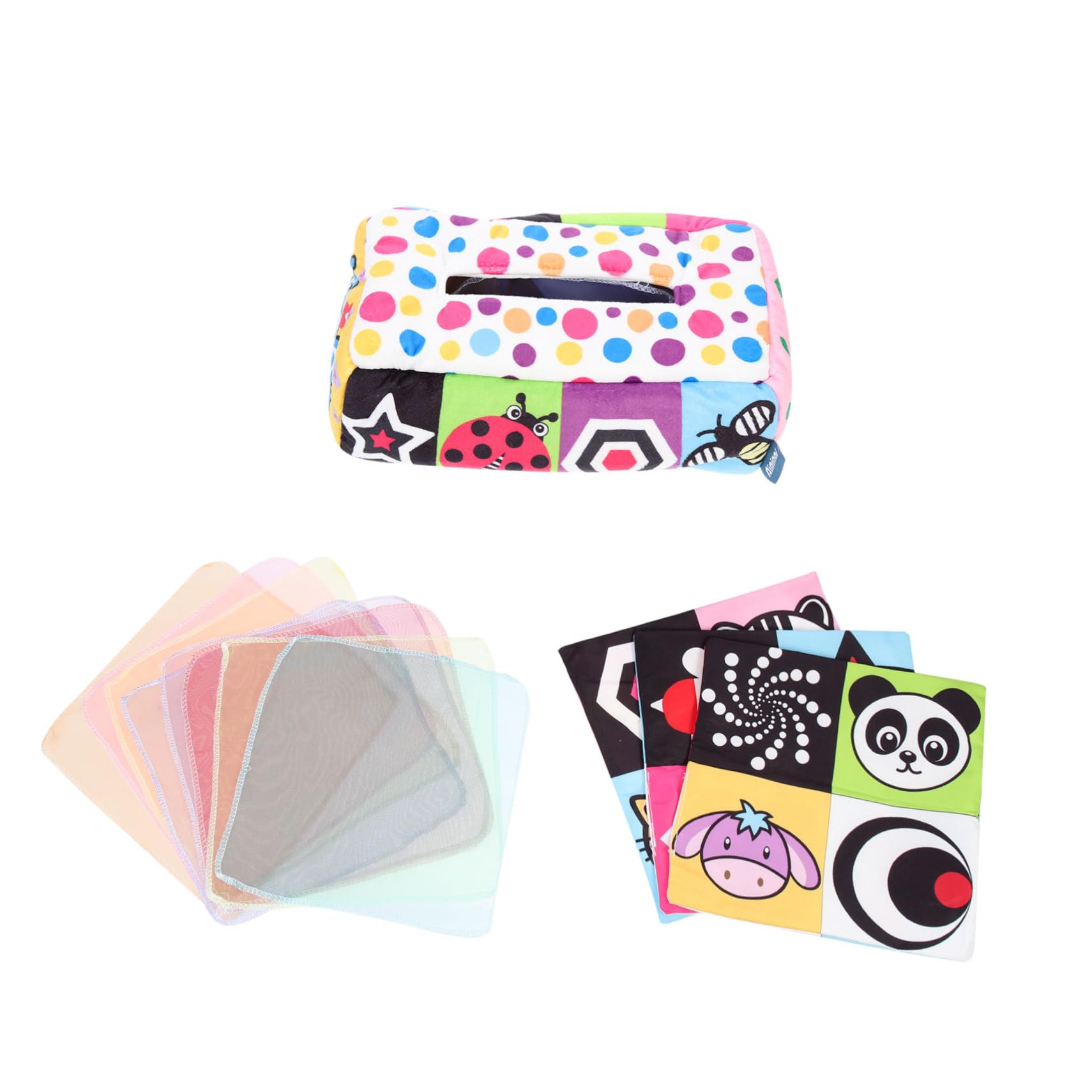 **Colorful Sensory Scarves for Babies & Toddlers - Montessori Educational Toys, Soft Plush Baby Learning Accessories for Preschool & Early Childhood Development - Perfect for Playtime, Sensory Play, and Motor Skills Training**