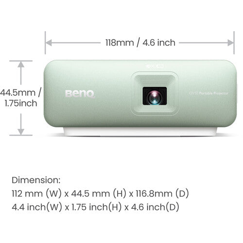 BenQ GV10 100 Lumen WVGA DLP LED Portable Mini Projector for Home Theater, Outdoor Movies, and Business Presentations