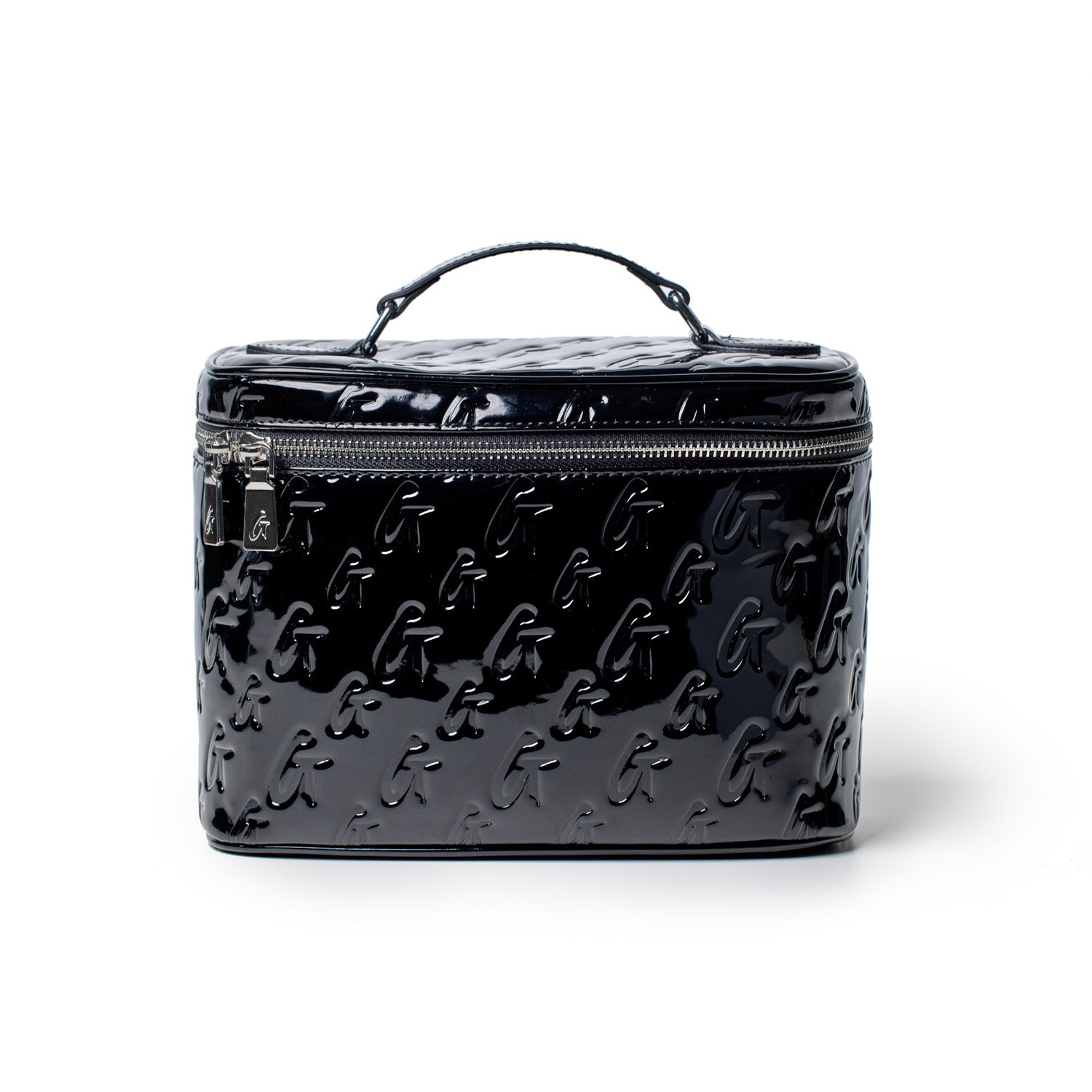 Large Monogram Toiletry Bag with Mirror - Black | Travel Cosmetic Organizer for Women & Men | Perfect for Gym, Vacation, and Business Trips