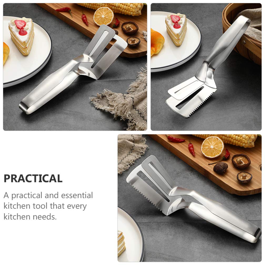 DOITOOL 2-Pack Stainless Steel Food Tongs - Bread Clip, Serving Tongs, BBQ & Steak Clamps for Kitchen, Cooking & Grilling | Perfect for Restaurants, Picnics & Home Use