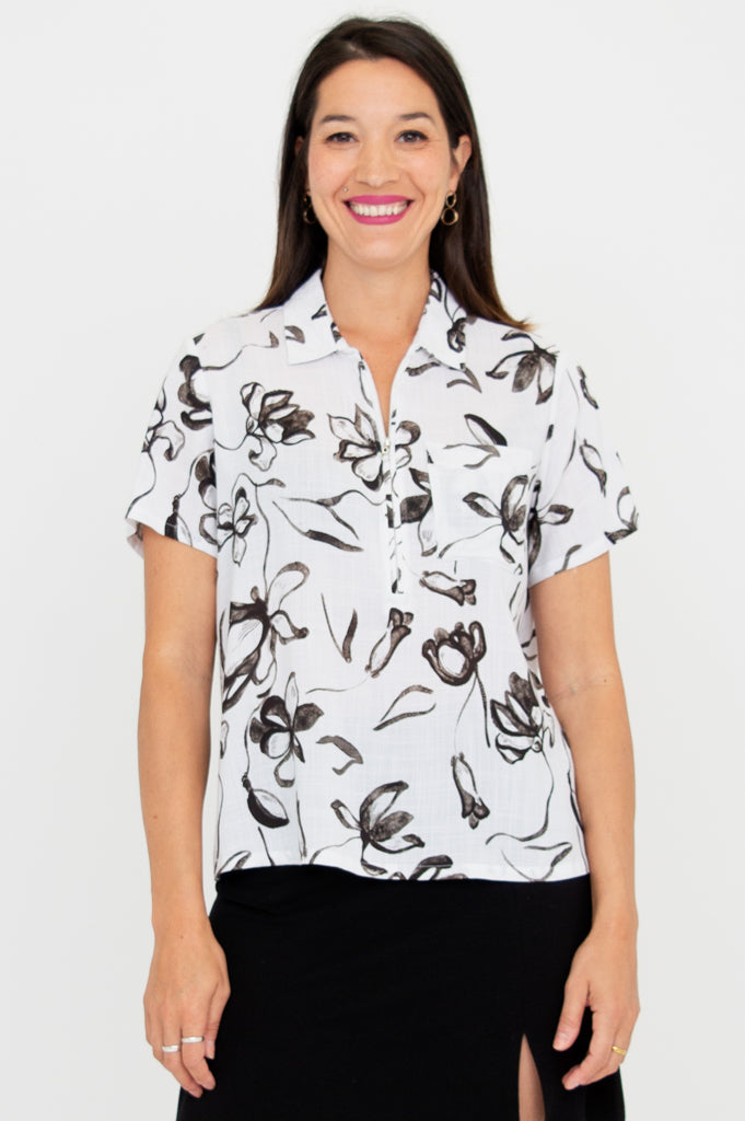 Lala Top - Soft & Comfortable Linen Bamboo Blend Women's Shirt for Casual Wear, Summer Outfits & Beach Vacations