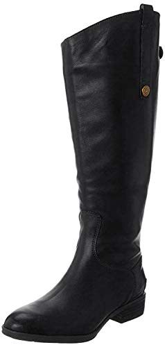 Black Leather Wide Calf