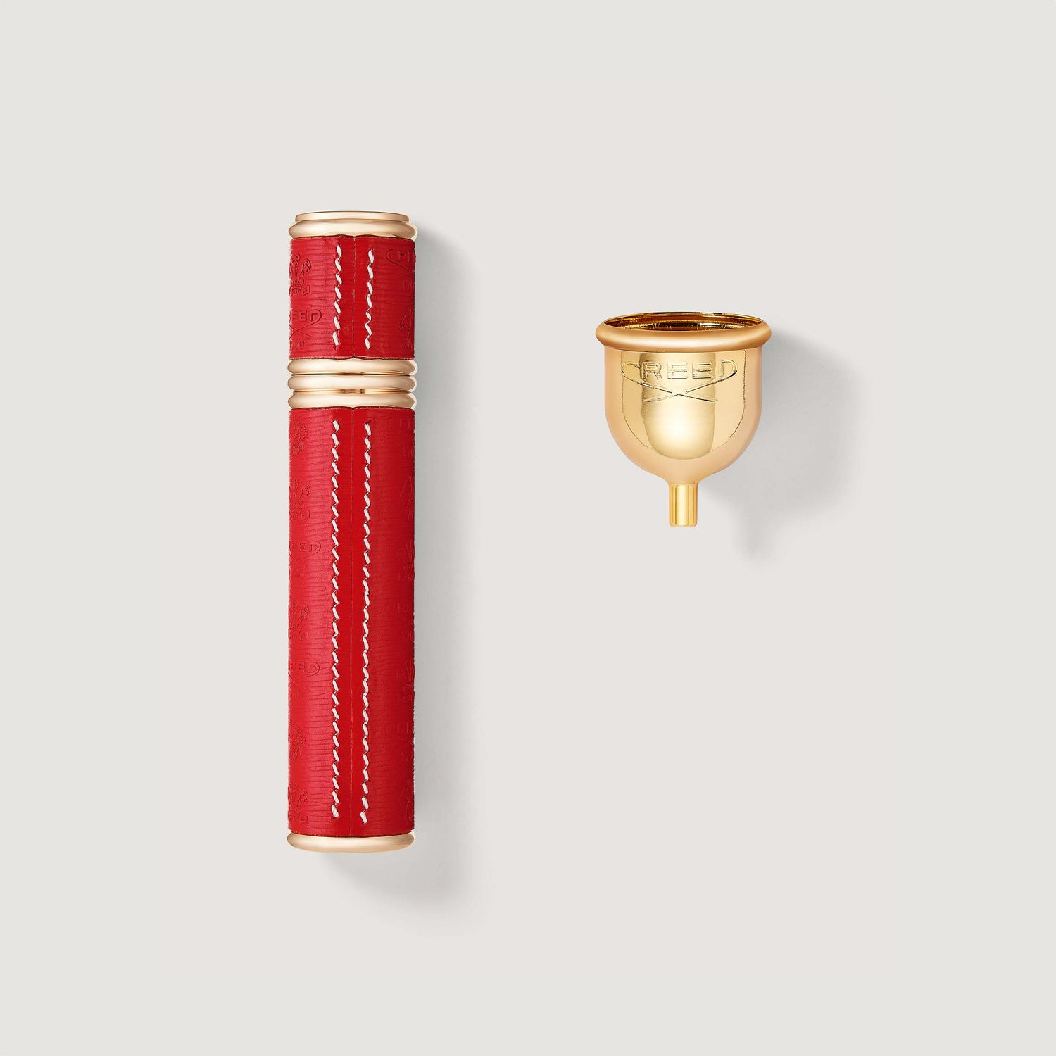 Premium 10ml Refillable Travel Perfume Atomizer - Leak Proof & Portable Perfume Spray Bottle for Women & Men (Gold/Red) | Perfect for Airplane Travel, Gym, Office & Everyday Carry