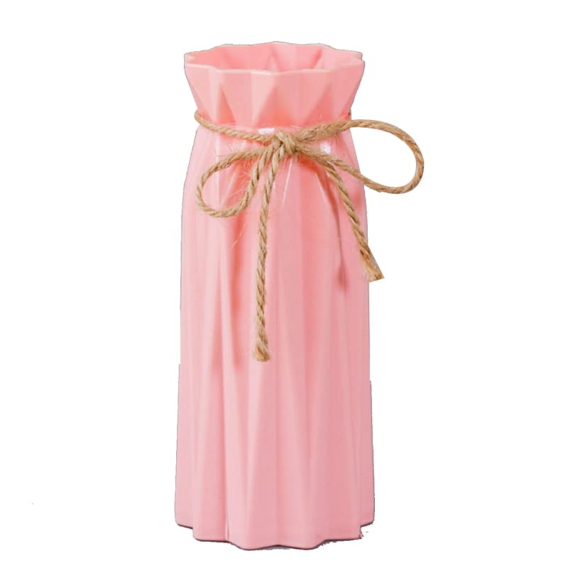 HUHUDDE Plastic Vase - 12 Pack Bulk Floral Centerpiece Decor, Simple Simulated Flower Shaped Vases for Home, Wedding, Party & Office Decorations
